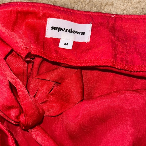 Superdown Andrea bodysuit red tie sleeves - Picture 4 of 4